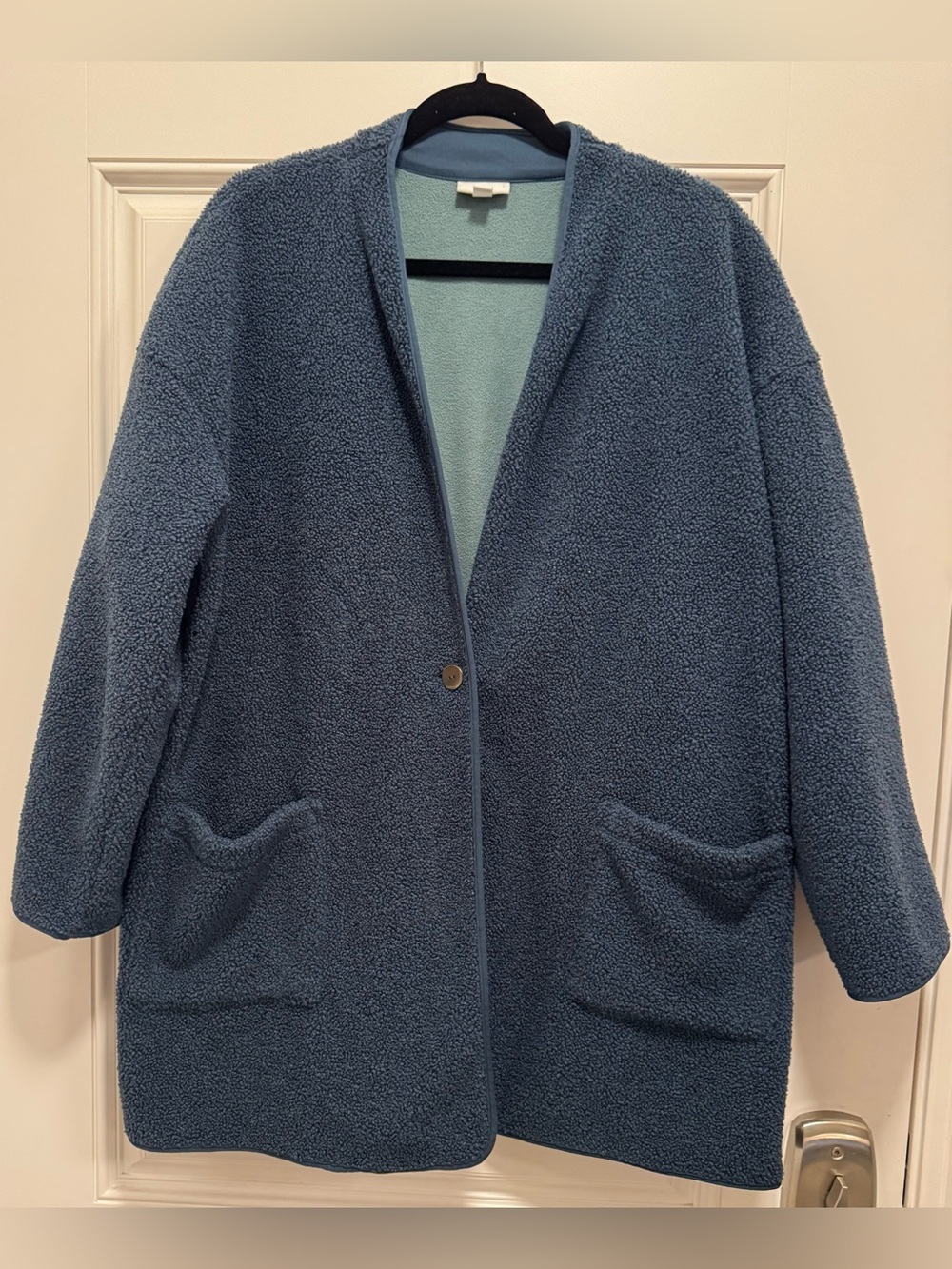 Women’s Blue Teddy Coat Jacket - Brand